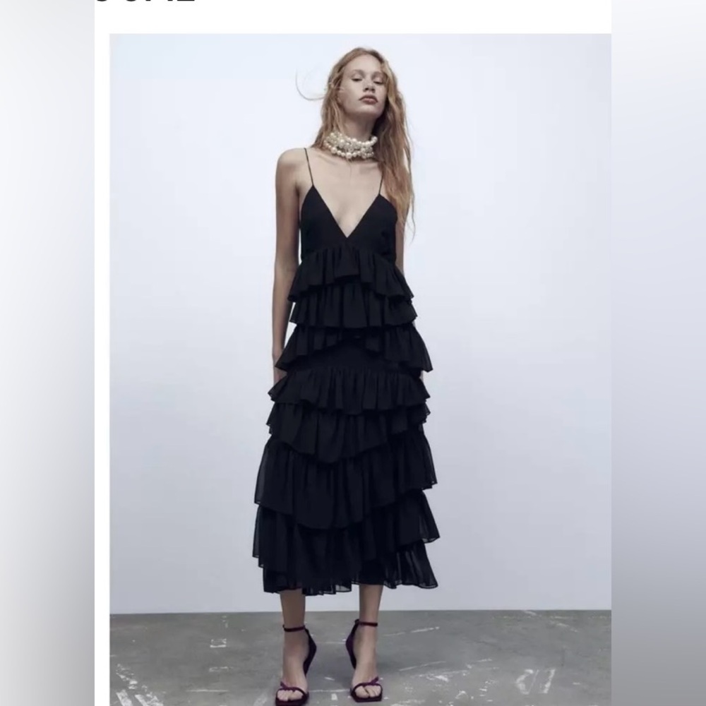 Zara ruffled dress
